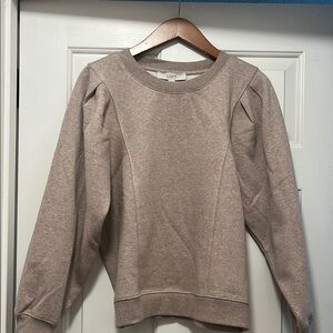 LOFT Heathered Pleated Sleeve Sweatshirt